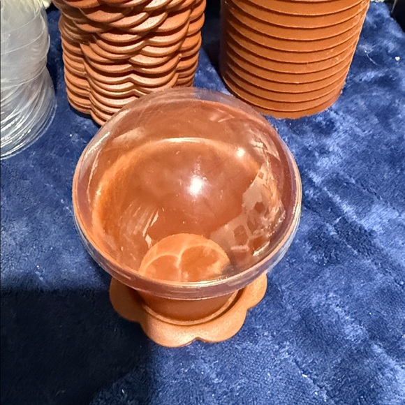 Small Terracotta Plastic Nursery Pots with Clear Domes - Picture 2 of 4